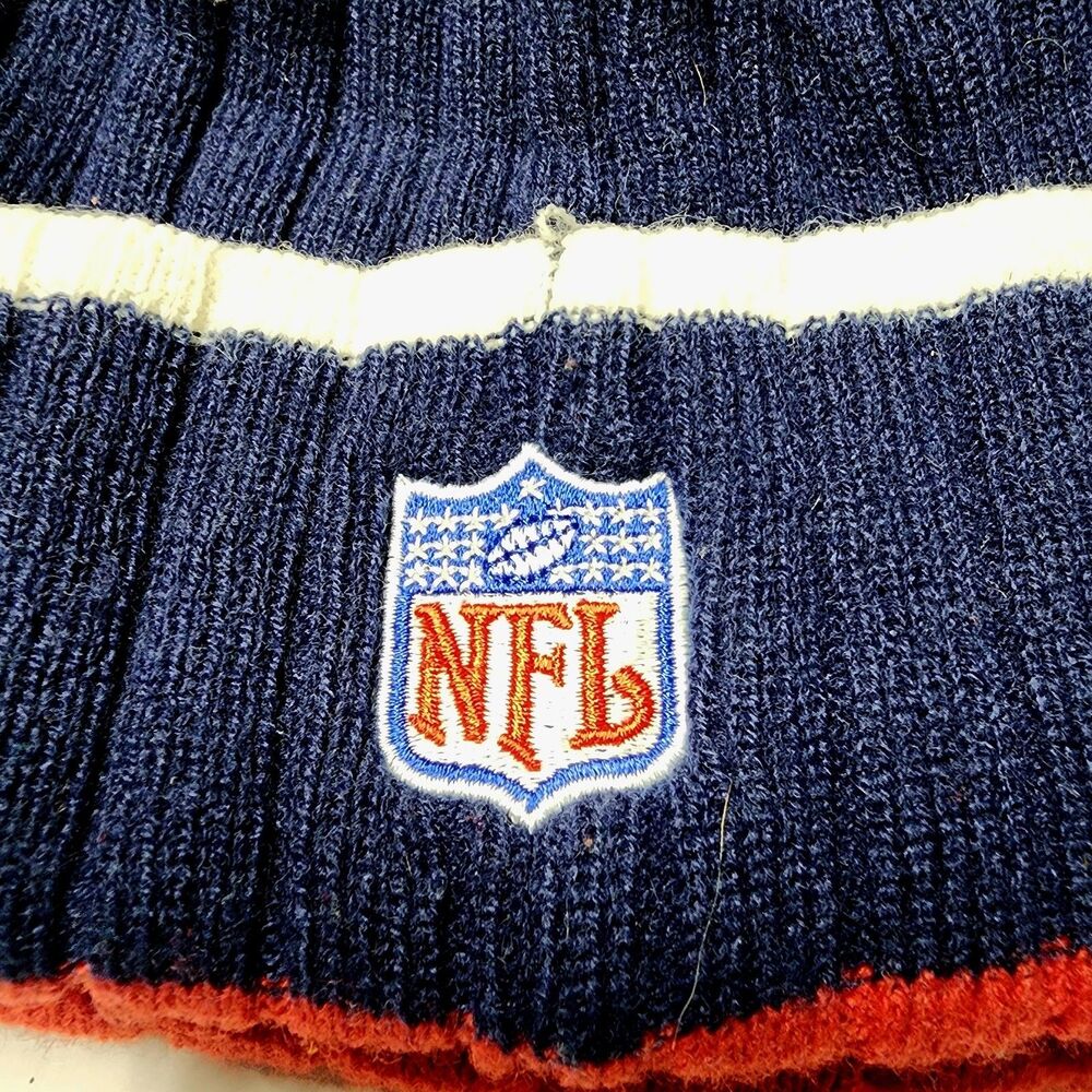 VTG Y2K New England Patriots Reebok NFL Football Cuffed Beanie EUC Mid 2000s - Picture 5 of 6